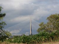 Die Pont de Normandie verbindet Le Havre mit Honfleur